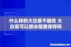 什么样的大白菜不能吃 大白菜可以放冰箱里保存吗
