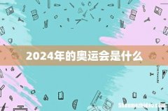 2024年的奥运会是什么