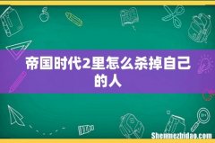 帝国时代2里怎么杀掉自己的人