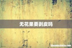 无花果要剥皮吗
