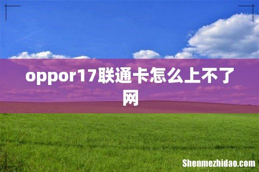 oppor17联通卡怎么上不了网