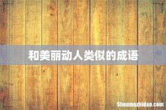 和美丽动人类似的成语