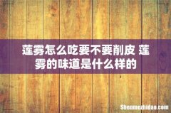 莲雾怎么吃要不要削皮 莲雾的味道是什么样的
