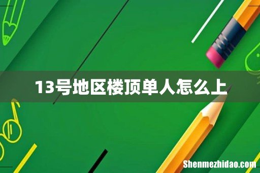 13号地区楼顶单人怎么上