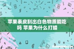 苹果表皮刮出白色物质能吃吗 苹果为什么打蜡
