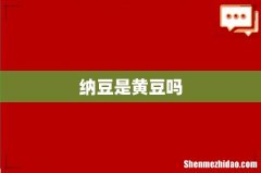 纳豆是黄豆吗