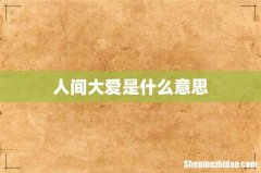人间大爱是什么意思