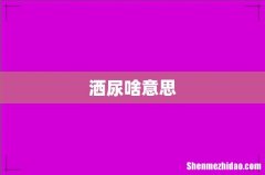 洒尿啥意思