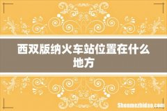 西双版纳火车站位置在什么地方