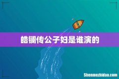 皓镧传公子妇是谁演的
