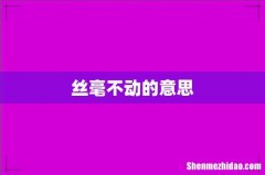丝毫不动的意思