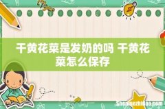干黄花菜是发奶的吗 干黄花菜怎么保存