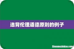 违背伦理道德原则的例子