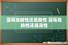 蓝莓是碱性还是酸性 蓝莓是热性还是凉性