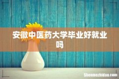 安徽中医药大学毕业好就业吗