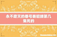 永不磨灭的番号赛貂蝉第几集死的