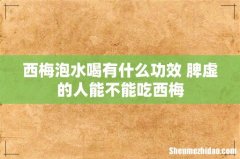 西梅泡水喝有什么功效 脾虚的人能不能吃西梅