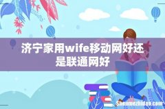 济宁家用wife移动网好还是联通网好