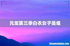 元龙第三季白衣女子是谁