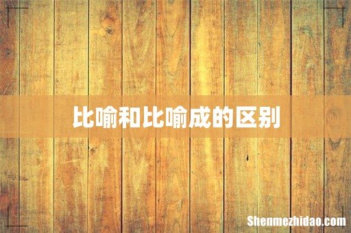 比喻和比喻成的区别