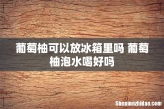 葡萄柚可以放冰箱里吗 葡萄柚泡水喝好吗