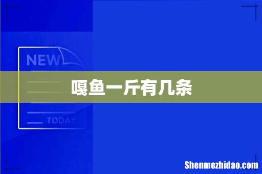 嘎鱼一斤有几条