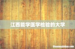 江西能学医学检验的大学
