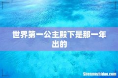 世界第一公主殿下是那一年出的