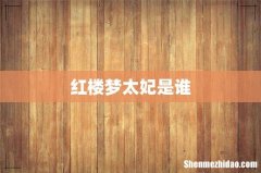 红楼梦太妃是谁