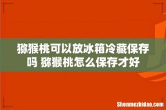 猕猴桃可以放冰箱冷藏保存吗 猕猴桃怎么保存才好