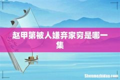 赵甲第被人嫌弃家穷是哪一集
