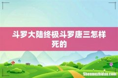 斗罗大陆终极斗罗唐三怎样死的