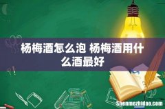 杨梅酒怎么泡 杨梅酒用什么酒最好
