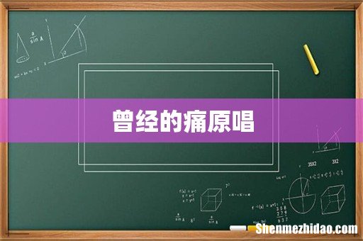 曾经的痛原唱