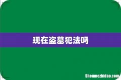 现在盗墓犯法吗