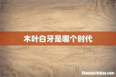 木叶白牙是哪个时代
