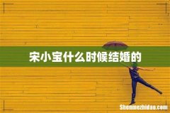 宋小宝什么时候结婚的