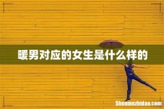 暖男对应的女生是什么样的