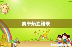 赛车热血语录