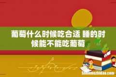 葡萄什么时候吃合适 睡的时候能不能吃葡萄