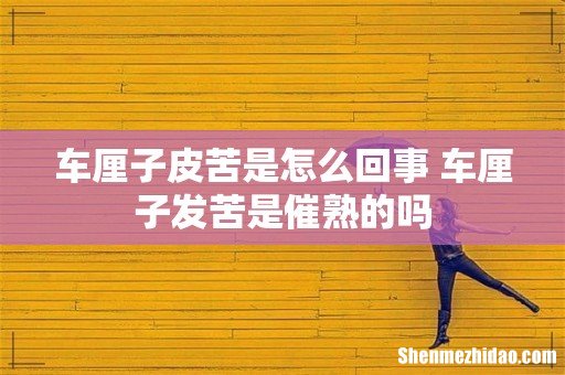 车厘子皮苦是怎么回事 车厘子发苦是催熟的吗