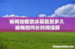 杨梅加糖放冰箱能放多久 杨梅如何长时间保鲜
