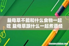 益母草不能和什么食物一起吃 益母草跟什么一起煮调经