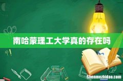 南哈蒙理工大学真的存在吗
