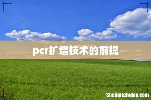 pcr扩增技术的前提