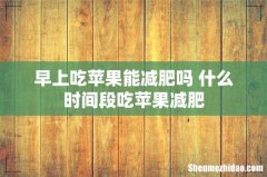 早上吃苹果能减肥吗 什么时间段吃苹果减肥