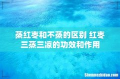 蒸红枣和不蒸的区别 红枣三蒸三凉的功效和作用