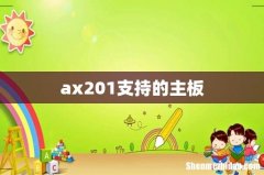 ax201支持的主板