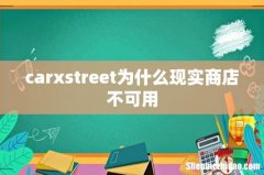 carxstreet为什么现实商店不可用