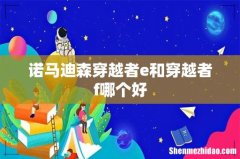 诺马迪森穿越者e和穿越者f哪个好